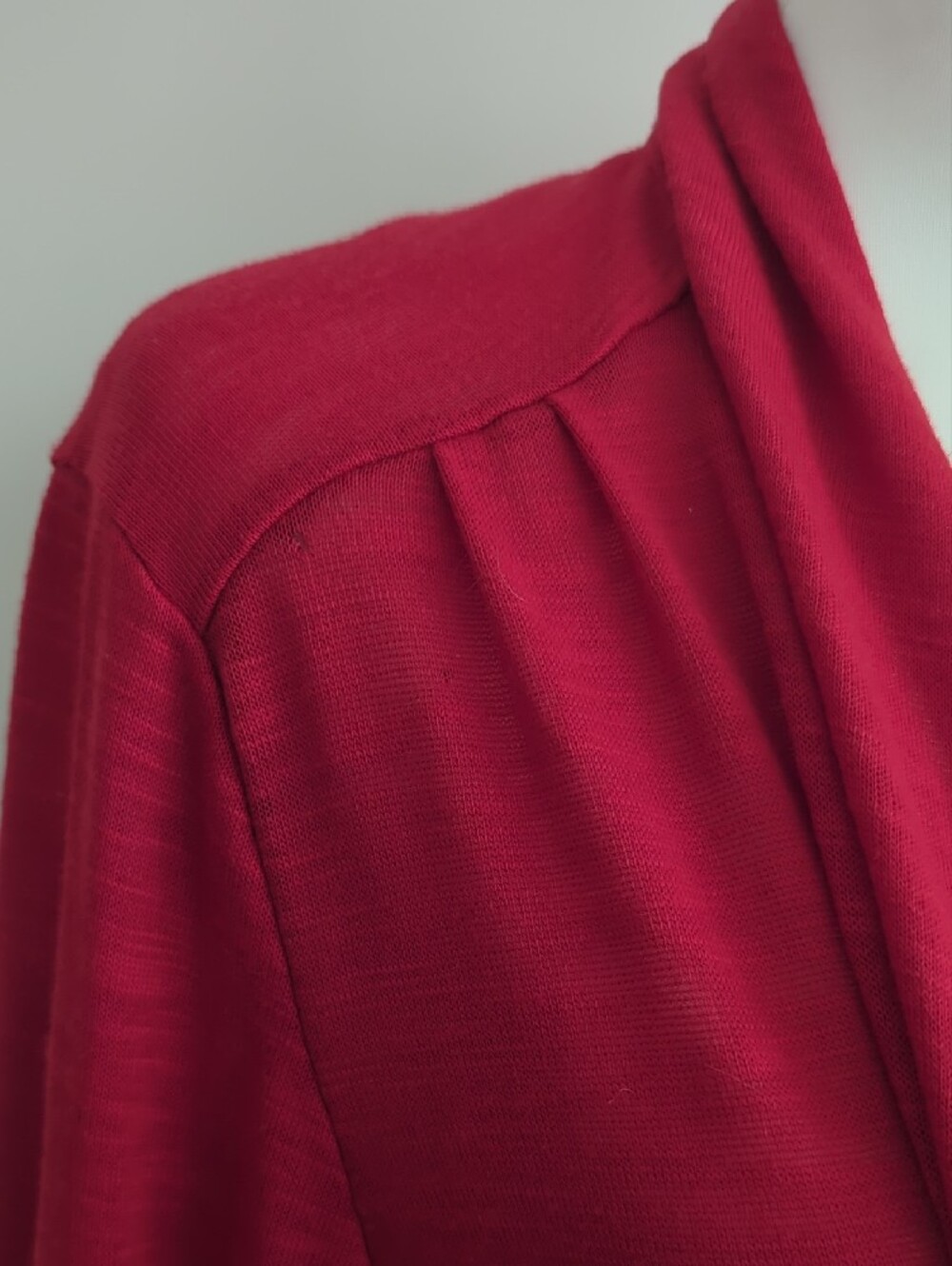 Studio Works Red Open Front Cardigan Roll Tab Sleeve XL - Picture 10 of 10